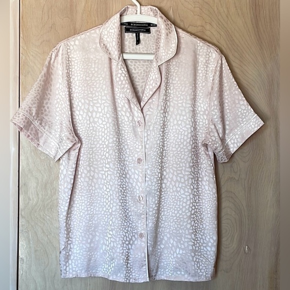 BCBGMaxAzria Pajama Set M 2pc Top Shorts Lounge Sleepwear Women’s - Picture 2 of 12